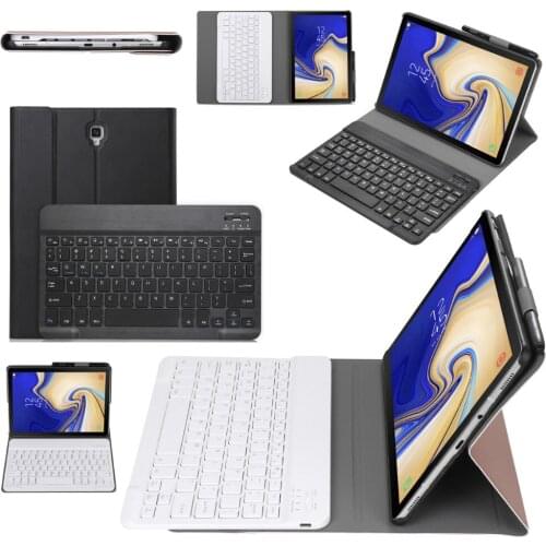 Russian/Hebrew/Spanish Detachable Wireless Bluetooth Keyboard Stand Leather Case For Samsung Galaxy Tab A 10.5 SM-T590 T595 T597