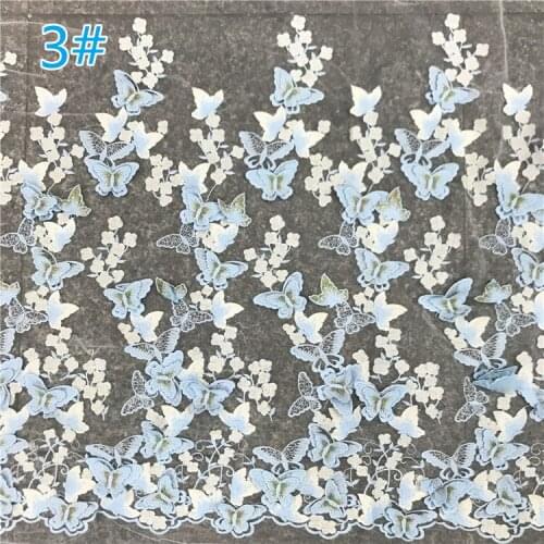 2 yard /lot 3D Bridal Wedding Dress Lace Fabric Luxury Sequin Evening Dress Ivory sell for 2 Yard For Bridal Lace