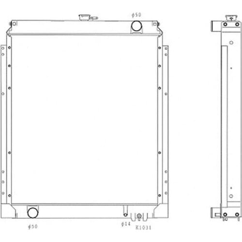 Buy 20Y-03-31111 Radiator Fit for Komatsu Excavator PC200-7 PC200LC-7