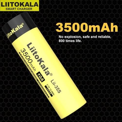 Liitokala Lii35S 18650 lithium battery 3.7VLi-ion rechargeable battery light headlamp torch flashlight 18650 battery