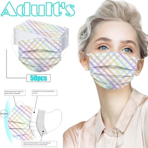 50pcs Striped Printing Mask Halloween For Women Fashion Sexy Mask fruit printed Decorative Mask Party Mask Decoration