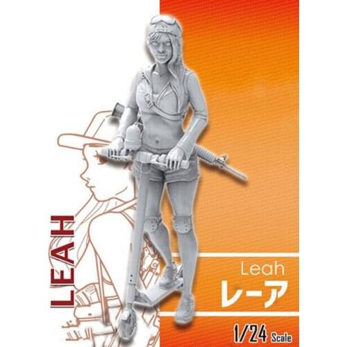 1/24 Assembly Resin Figure Kit Girl playing scooter