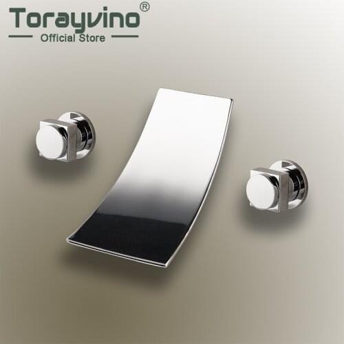 Bathroom 3 Pcs Faucets Set Wall Mounted Bathtub Faucet Chrome Mixer Tap Bathtub Basin Sink Taps Vanity
