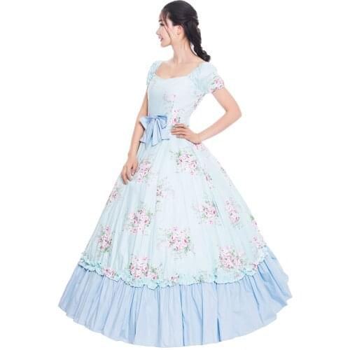 2017 Brand New Green Embroidery Marie Antoinette Dress Civil War Southern Belle Masquerade Ball Gown Reenactment Women Clothing