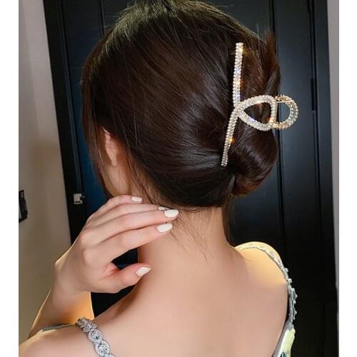 2021 New Women Elegant Gold Silver Hollow Geometric Metal Hair Claw Vintage Hair Clips Headband Hairpin Fashion Hair Accessories