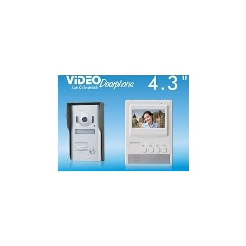 ZHUDELE New product Home Security Intercom System Doorbell 4.3"color video door phone,CCD camera ,waterproof (1 to 1)