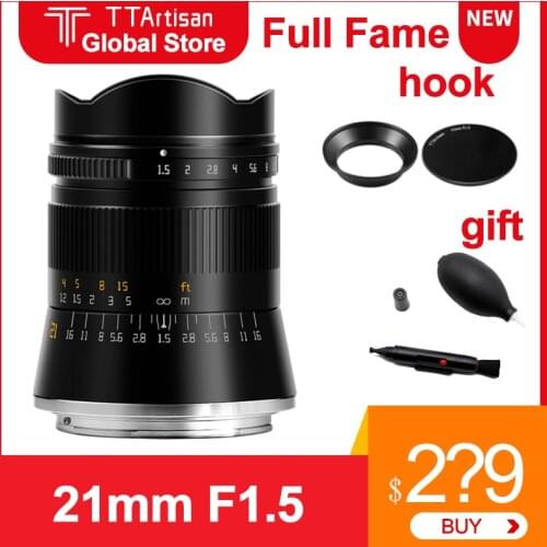 TTArtisan 21mm F1.5 Full Fame MF Camera Lens For Sony E Canon RF Nikon Z Mount Camera Lens For Leica SIGMA L mount
