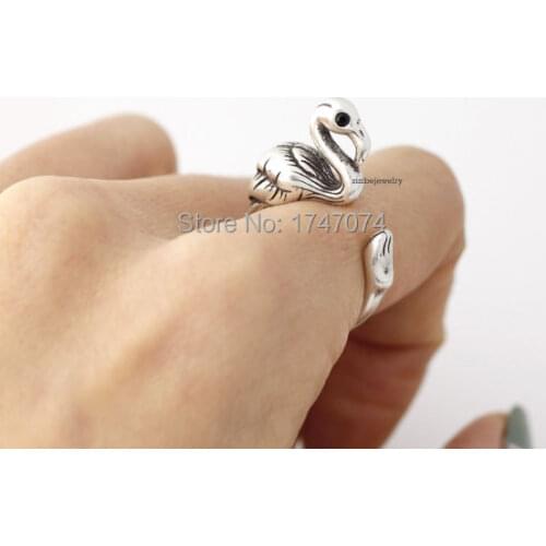Wholesale adjustable retro bird animal Ring gold /silver colour fashion bird rings Jewelry