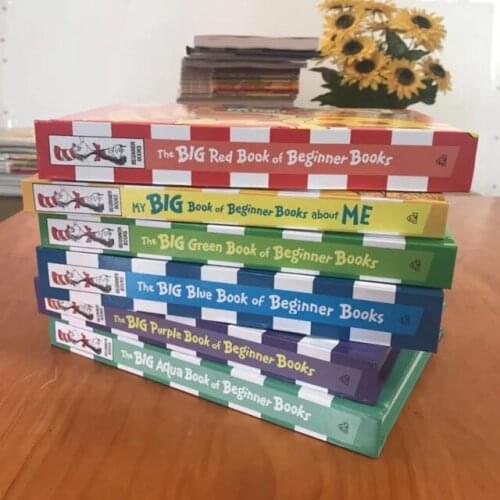 3-6 year 6 book/set Big Blue/Purple/Green Book Of Beginner Book Children English picture book Early English enlightenment