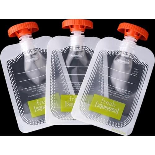 10PCS Kids Baby Food Storage Pouch Storage Bag Feeding Bags Breast Milk Bag Reusable Sealed Complementary Food Pouch Homemade