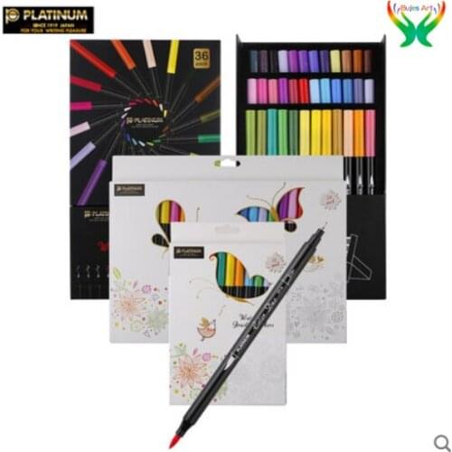 PLATINUM 12/36 color Color brush CF-A double head watercolor water based pen water based marker Water based pigment art supplies