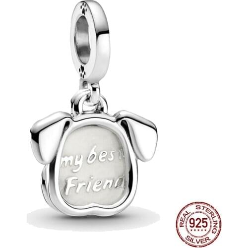 New 925 Sterling Silver My Pet Dog Dangle Charm Beads Fit Original Pandora Pendant Bracelet Silver 925 Friendship Jewelry