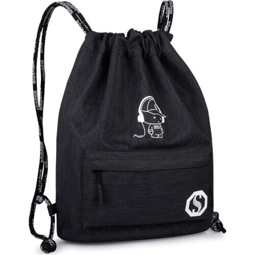 Casual Oxford School Backpack Women Men Florescent Mark Printed Drawstring Backpack Teenager Lightweight Trave Drawstring Bag