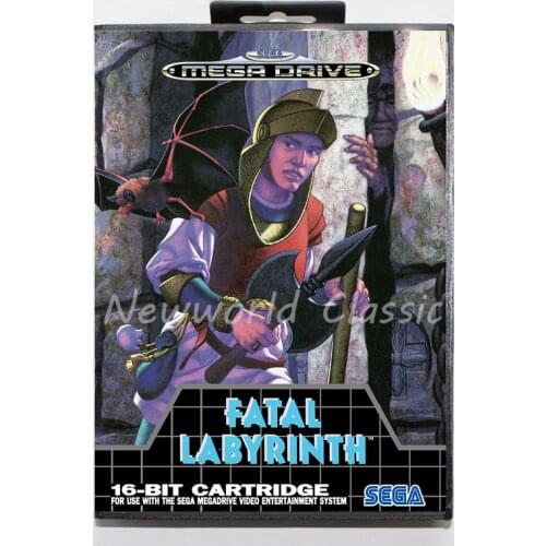 Fatal Labyrinth for 16 bit For Genesis MD Game Card With Box For Sega Mega Drive For Genesis