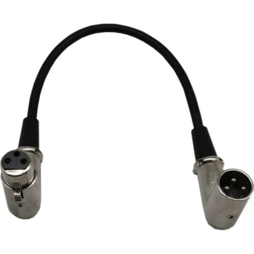 Microphone Cable Connector 3 Pin XLR Right Angle 90 Degree Female to