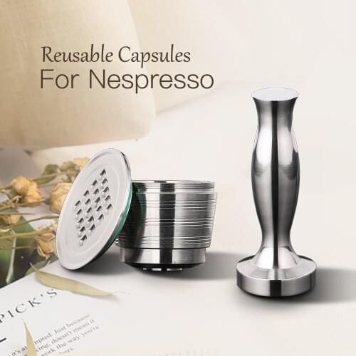 Steel Nespresso Cafeteira Capsulas De Cafe Recargables ReutilizablesNespresso Refillable Capsule Reusable Coffee Filter Dripper