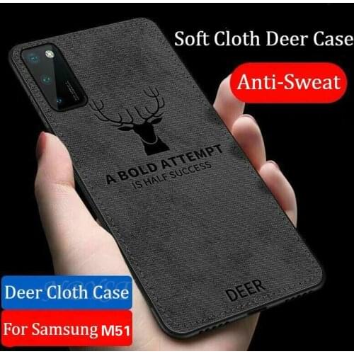 3D Deer Cloth Case for Samsung Galaxy S21 S20 FE S10 S9 S8 Plus Note20 Ultra Note10 Lite M11 M21 M30S M31S M51 Soft Fabric Cover