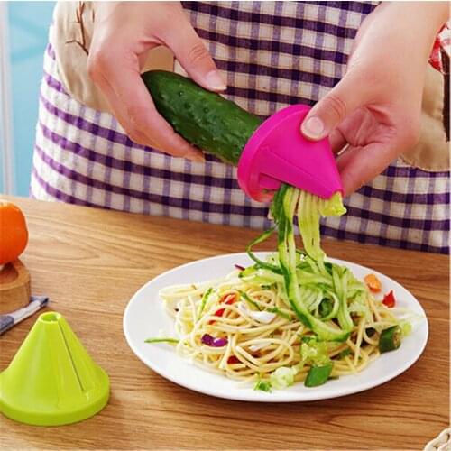 Gadget Funnel Model Vegetable Shred Device Spiral Slicer Carrot Radish Cutter Kitchen Tool Random Color