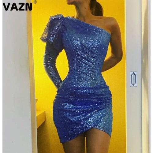 Голубые летние платья VAZN China At AliExpress