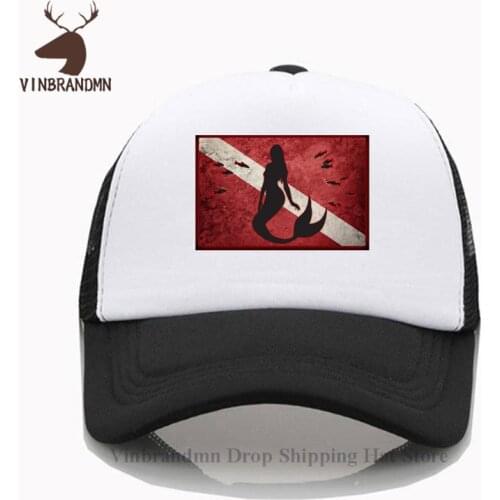 Vestidos Scuba diving design Baseball cap Scuba Dive Flag mermaid summer Bucket hat men Women Scuba Diver Fishing Fisherman hats
