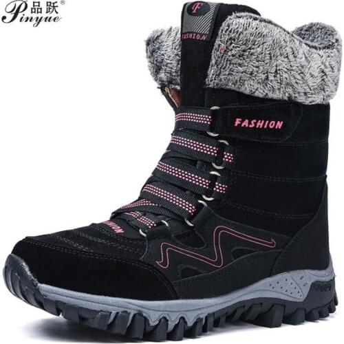 Winter New Thick Couple Snow Boots Plus Velvet Warm Side Outdoor Casual Short Boots Cold Resistance woMen Cotton Shoes