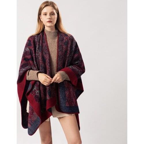 2019 New Design Autumn Winter Warm Print Ponchos And Capes For Women Oversized Shawls Wraps Cashmere Pashmina Femme Bufanda