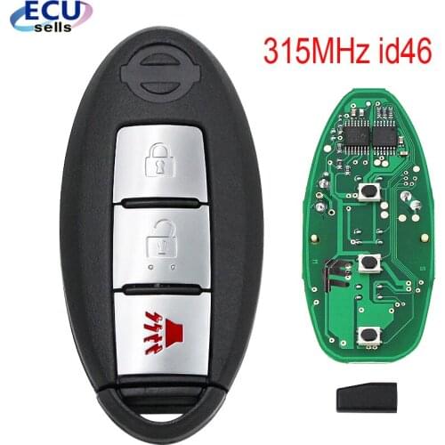 3 Buttons Smart Remote Key Fob 315MHz for Nissan Teana 2005-2008 ID46 Chip