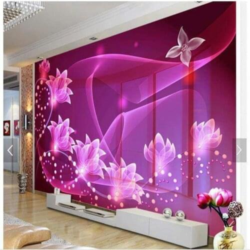 Beibehang Dream flowers 3D Wall paper Landscape Photo Wallpaper for Wall 3 d Covering Bedroom Mural TV Background papier peint