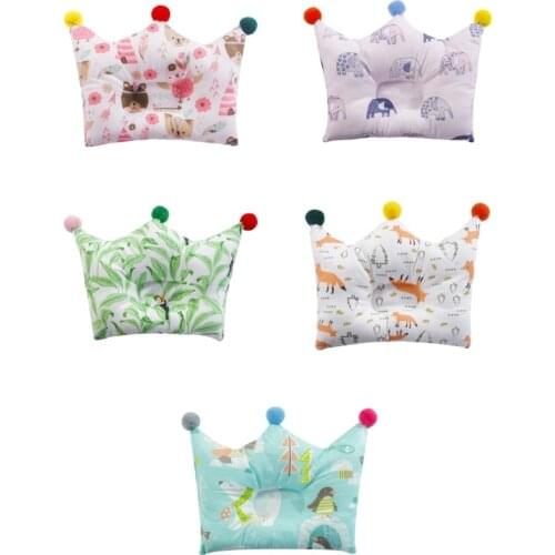 425F Cartoon Baby Head Shaping Pillow Prevent Flat Head Nursing Pillow Sleep Support Concave Head Positioning Cushion for