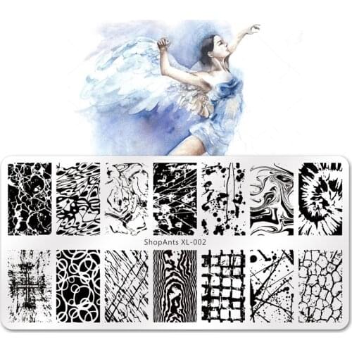 6*12cm Nail Stamping Plates Stencil Stainless Steel Vintage Marble Geometric Nail Art DIY Design Nail Stencil Accessories Tool