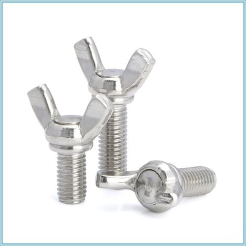 10pcs M6/M8 Stainless Steel Butterfly bolt Wing screw Claw bolt