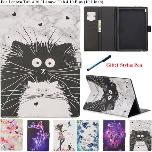 Case for Lenovo Tab 4 10 TB-X304F X304L X304 Cute Unicorn Cat Painted Tablet Cover for Funda Lenovo Tab4 10 Plus 10.1 TB-X704F/L