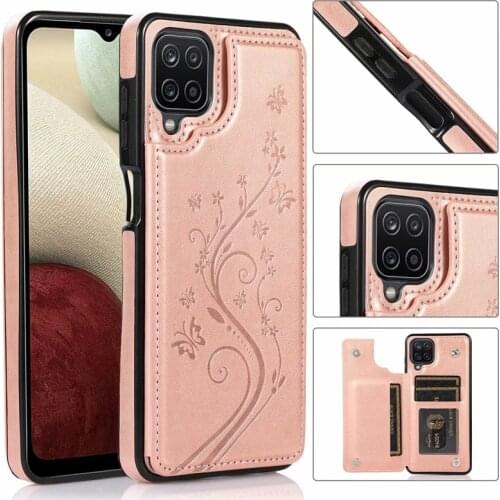Retro Card Slot Holder Case For Samsung Galaxy A52 A72 A12 A20 A70 A21S A42 A32 Back Cover Fashion Pattern Leather Phone Case