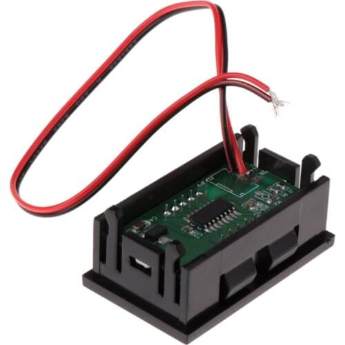 DC 4.5V-30V Digital Voltmeter 0.56" LED 2-Wires Voltage Volt Meter Panel Gauge