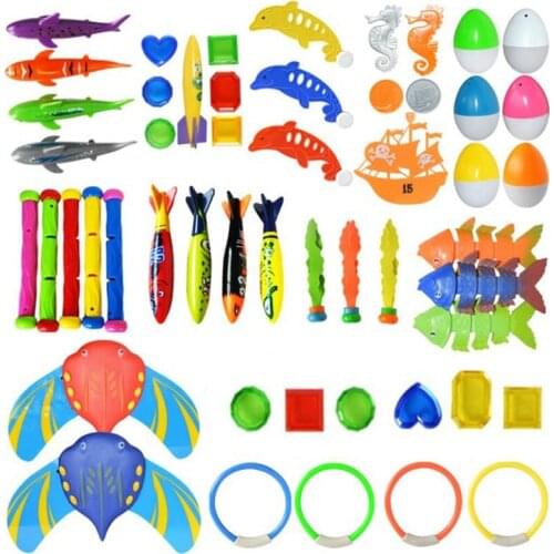 Children Kid Summer Water Toys Torpedo Rocket Diving Ring Buoys Swimming Pool Accessories Underwater Dive Sticks Toys