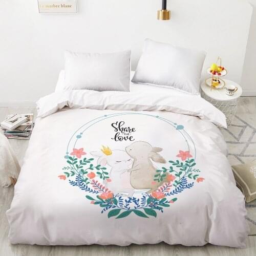 Animal Cartoon Kids Duvet cover Quilt/Blanket/Comfortable Case Bedding for children baby girls 140x200 240x220 for Home flower