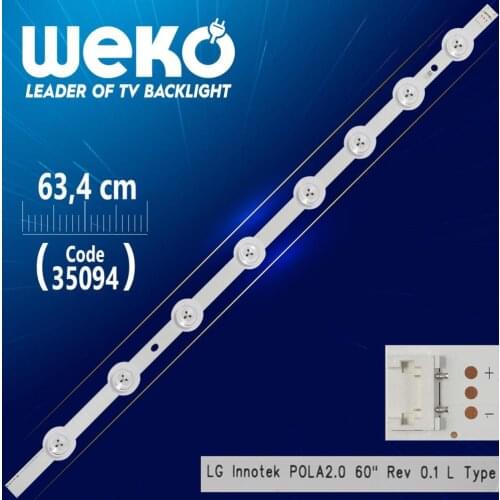For LG INNOTEK POLA2.0 60 REV 0.1 L TYPE - 63.4 CM 8 LED- (WK-311)