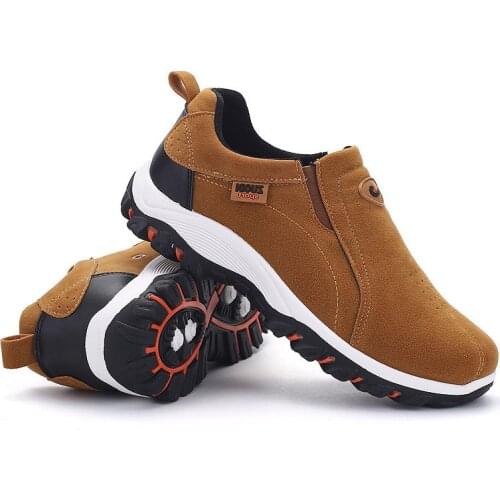 Mens Walking Shoes Slip-On Comfortable Anti-slip Sneakers Sports leisure foot outdoor hiking shoes Breathable SIZE 39 - 46 - 48