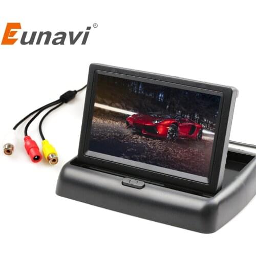Eunavi TFT 4.3'' Auto Parking Monitor 4 LED Night Vision CCD Auto Parking Camera with 2.4G Wireless Transmitter and Receiver