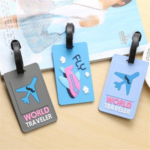 ISKYBOB Luggage Tag Fashion Women Silica Gel Suitcase ID Address Holder Baggage Boarding Tag Portable Label