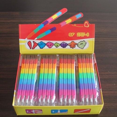 4Pcc/Bag Blocks Are Free To Cut Change Heads Ready To Use Wholesale Gifts for Kids School Supplies Coloring Pencils Stationery