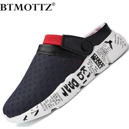 Summer Mesh Mens Casual Shoes Luxury Desiger Sandals Men Lightweight Beach Shoes Breathable Outdoor Mens Slippers Zapatos Hombre