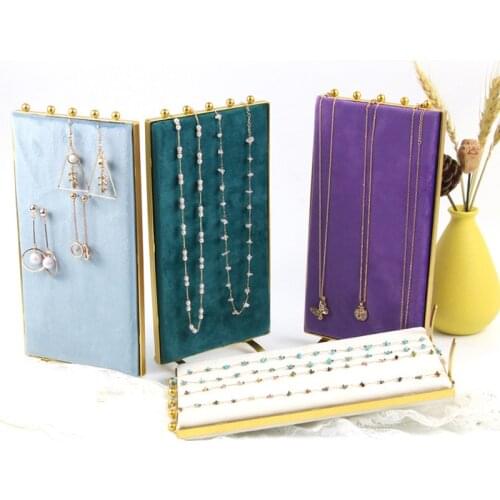Mannequin Velvet Suede Ring Pendant Bracelets Earrings Organizer Necklace Jewelry Display Stand Holder Rack Showcase Plate Shelf