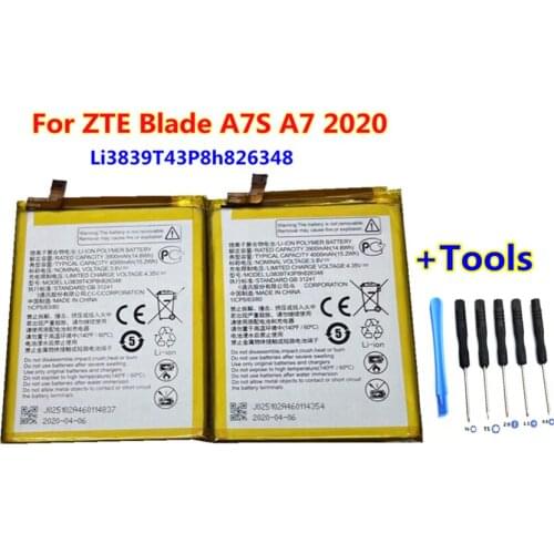 New 4000mAh Li3839T43P8h826348 Replacement Battery For ZTE Blade A7S A7 2020 mobile phone