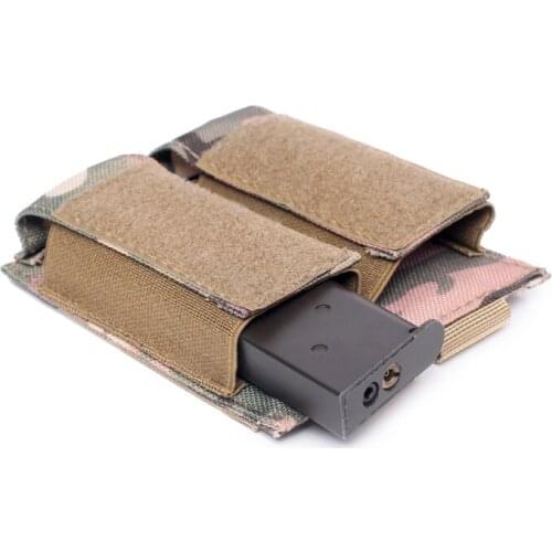 Outdoor Tactical Pistol Magazine Pouch Military Double Flashlight Sheath Airsoft Ammo Pouch Paintball Game Hunting Bag Pockets