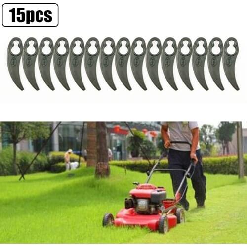 15pcs Plastic Grass Trimmer Blades For Homebase 757144, 770443 1000 W, MIG-ZP-2280E. MIGZP2280E Lawnmower Spare Accessories