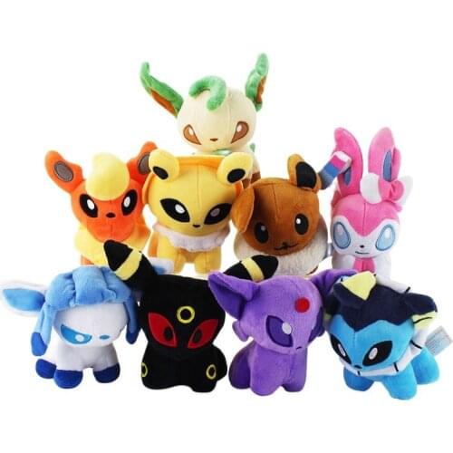 TOMY Pokemon Plush Peluche Pokemon Knuffel Toys Vaporeon Leafeon Flareon Anime Kpop Plus Dolls Kids Toys Birthday Gift