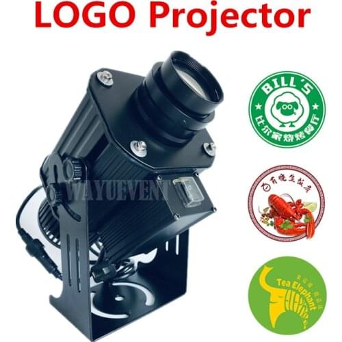 Led Logo Projection Custom Advertising Notice Restaurant Welcome Image Sign Caution Rotary Led Light Gobo Projector For Outdoor