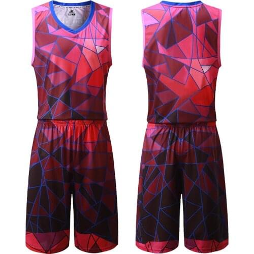 Professional Design Basketball Jersey Men Set Breathable Quick Dry Basketball Shirts Blank Sports Suits Men Basketball Shorts