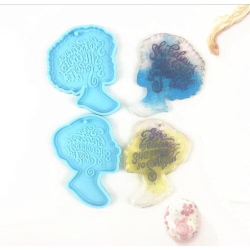 Transparent Silicone Mould Dried Flower Resin Decorative Craft DIY letters men women Keychain Mold epoxy resin molds for jewelry